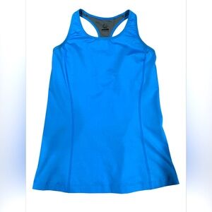 Nike Dri-fit Blue Padded Racerback Fitted Athletic Tank Top Size Large
